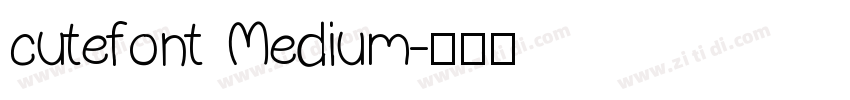 cutefont Medium字体转换